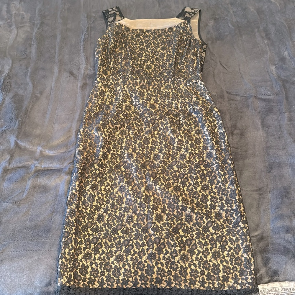SportMax Defile Sleeveless Lace Black Dress US 4